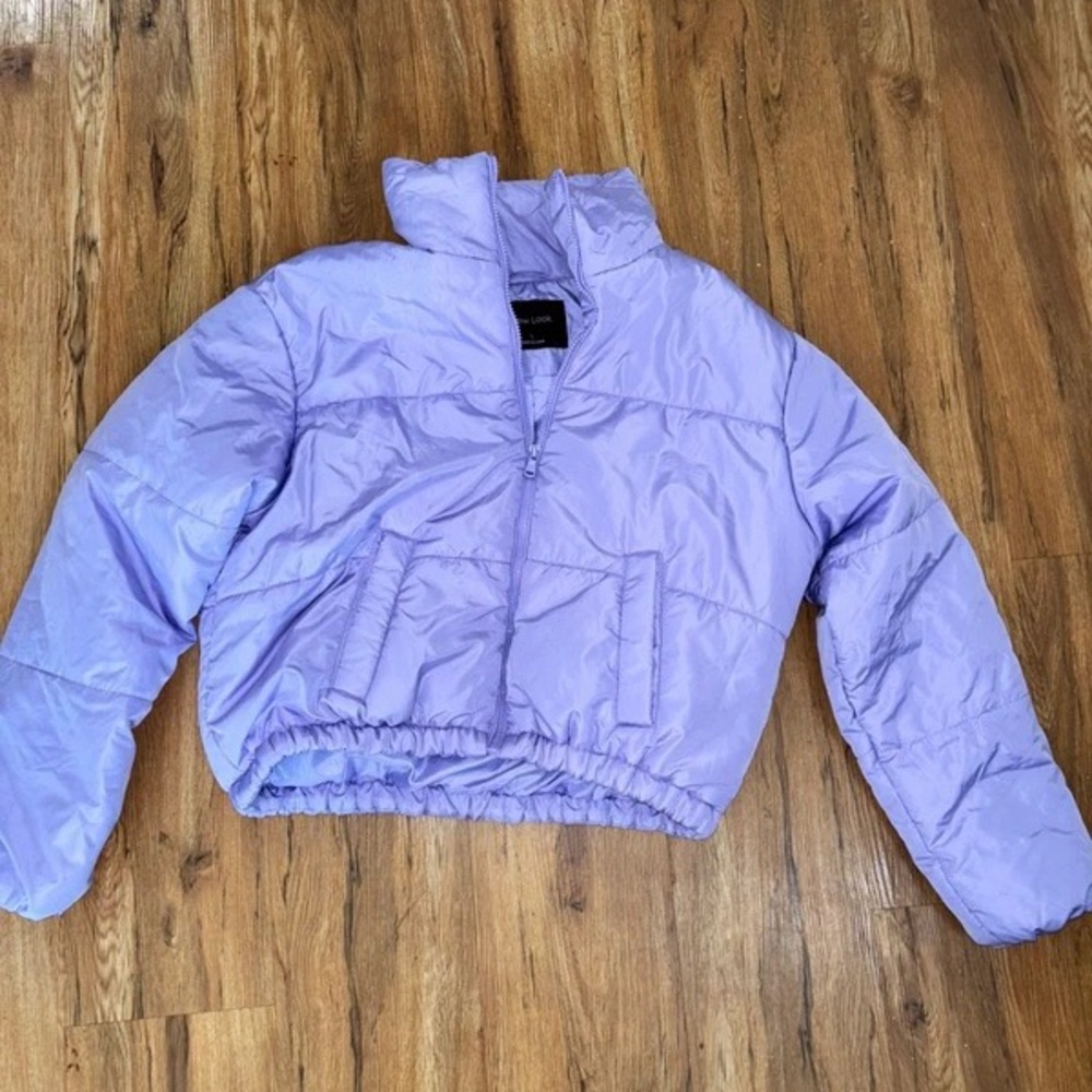 New Look Lilac Cropped Kids Puffer Jacket